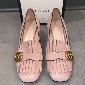 Gucci Marmont Fringe Suede 55mm Loafer